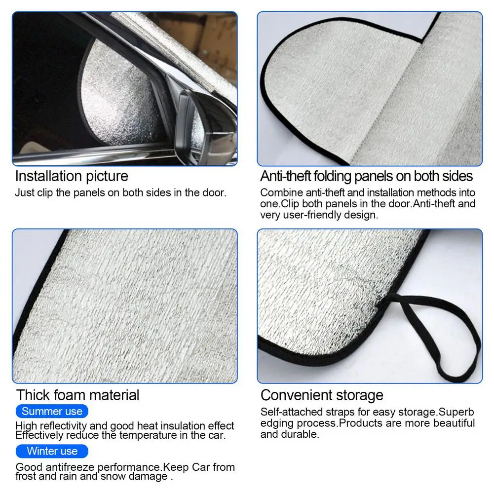 Winter Car Snow Cover Car Windshield Sunshade Outdoor Waterproof Anti Ice Frost Auto Protector Automobiles Exterior Cover