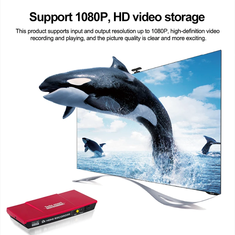 1080P HDMI рекордер поддержка L/R аудио выход HD видео Поддержка хранения Xbox PS4 игра Запись кнопка управления видео комментарий