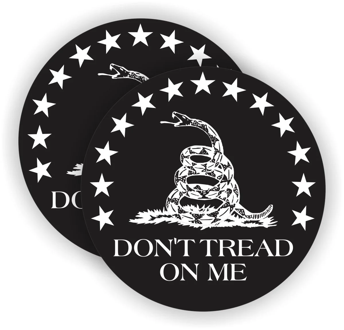 Для 2х Gadsden Flag Don't ступить на меня круглый " Жесткий головной убор наклейка на шлем/Наклейка/этикетка инструмент Ланч Бокс Шлем морской лодки США