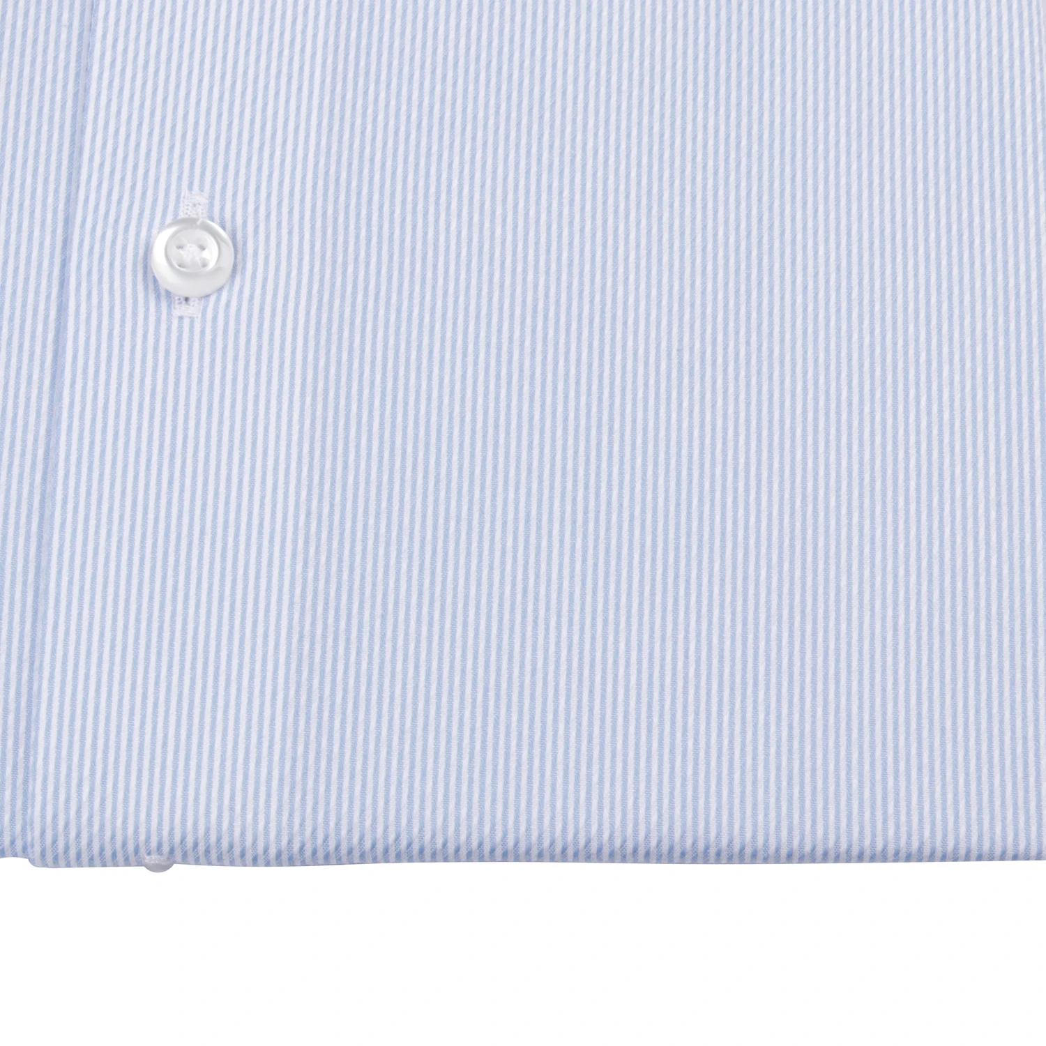 100s 2-ply Luxury Dress Shirt Custom 100% Cotton Light Blue Stripe Business Shirts 100s Two-Ply Wrinkle Free Tailored Men Shirts