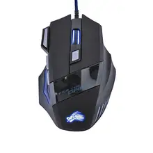 Прямая поставка, 5500 dpi, светодиодный, оптическая, геймерская мышь, USB, проводная мышь, 7 PC, геймер, для ноутбука, компьютера, кнопки, мыши, игровые мыши, H4V1