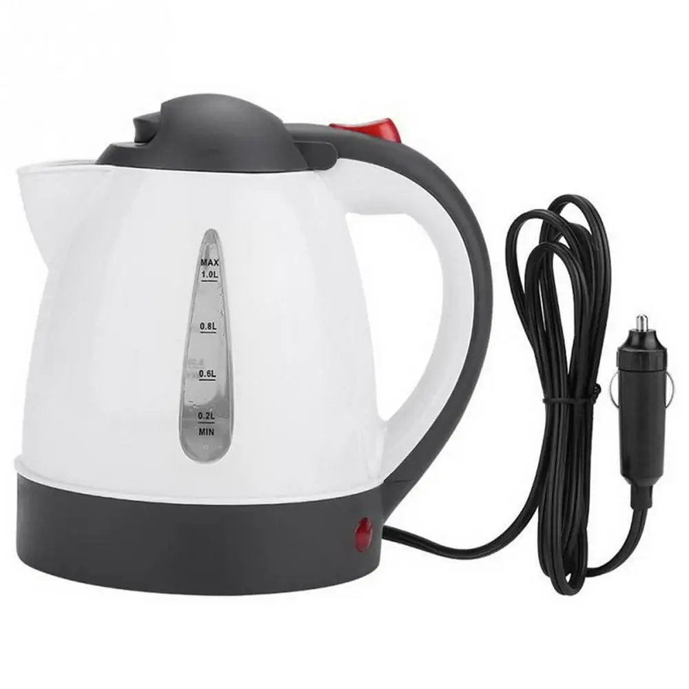 Bollitore elettrico da 0,8 l, bollitore elettrico portatile da viaggio in acciaio inox da 600 W, bollitore elettrico a doppia parete per tè e caffè, spegnimento automatico, protezione a secco (bianco
