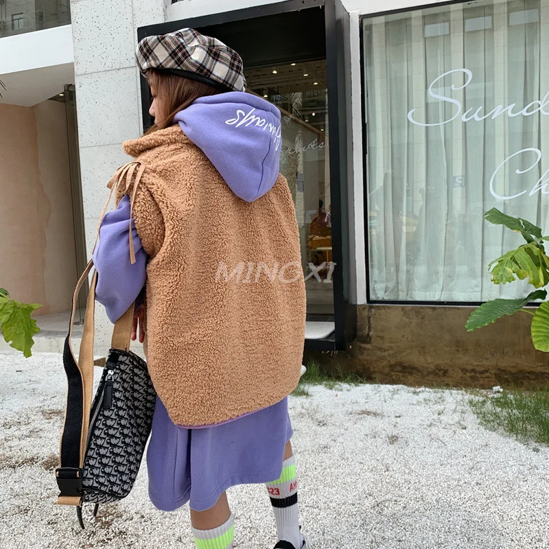 Детская одежда 2019 новый зимний детский утепленный жилет из овчины плотное