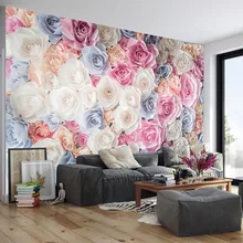 Фото обои современный романтический цветок морской цветок Фреска гостиная спальня Свадебный фон с домами стены домашний декор обои 3D
