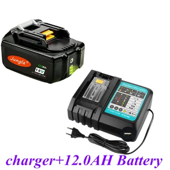 

2020 18V 12Ah Rechargeable Battery 12000mah Li-Ion Battery Replacement Power Battery for MAKITA BL1880 BL1860 BL1830+3A Charger