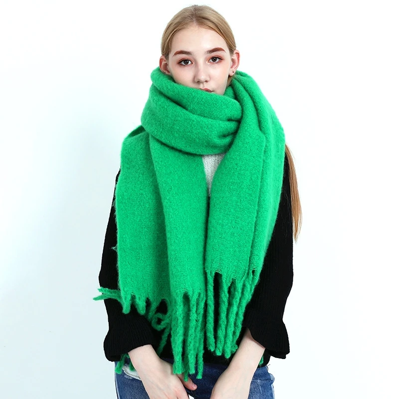 

2019 New Women's Winter Scarf Female Winter Cashmere Scarves Soft Ladies Pashmina Warm Shawl Wrap Bandana Head Hijab 91010