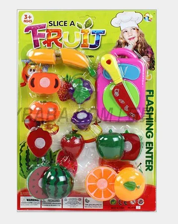 Children Early Education Plastic Fruit& Vegetable Slicer Toy Set Have Baby Every 2-to 5-Year-Old Cut the Watermelon