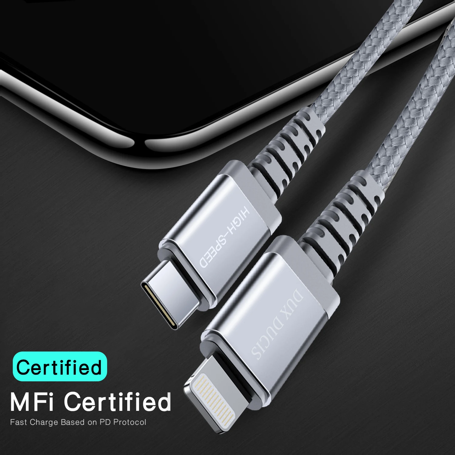 USB C к Lightning MFi Сертифицированный PD кабель для быстрой зарядки 1 м type C для зарядки данных для iPhone 11 Pro XS Max X XR 7 8 6 6s Plus iOS13