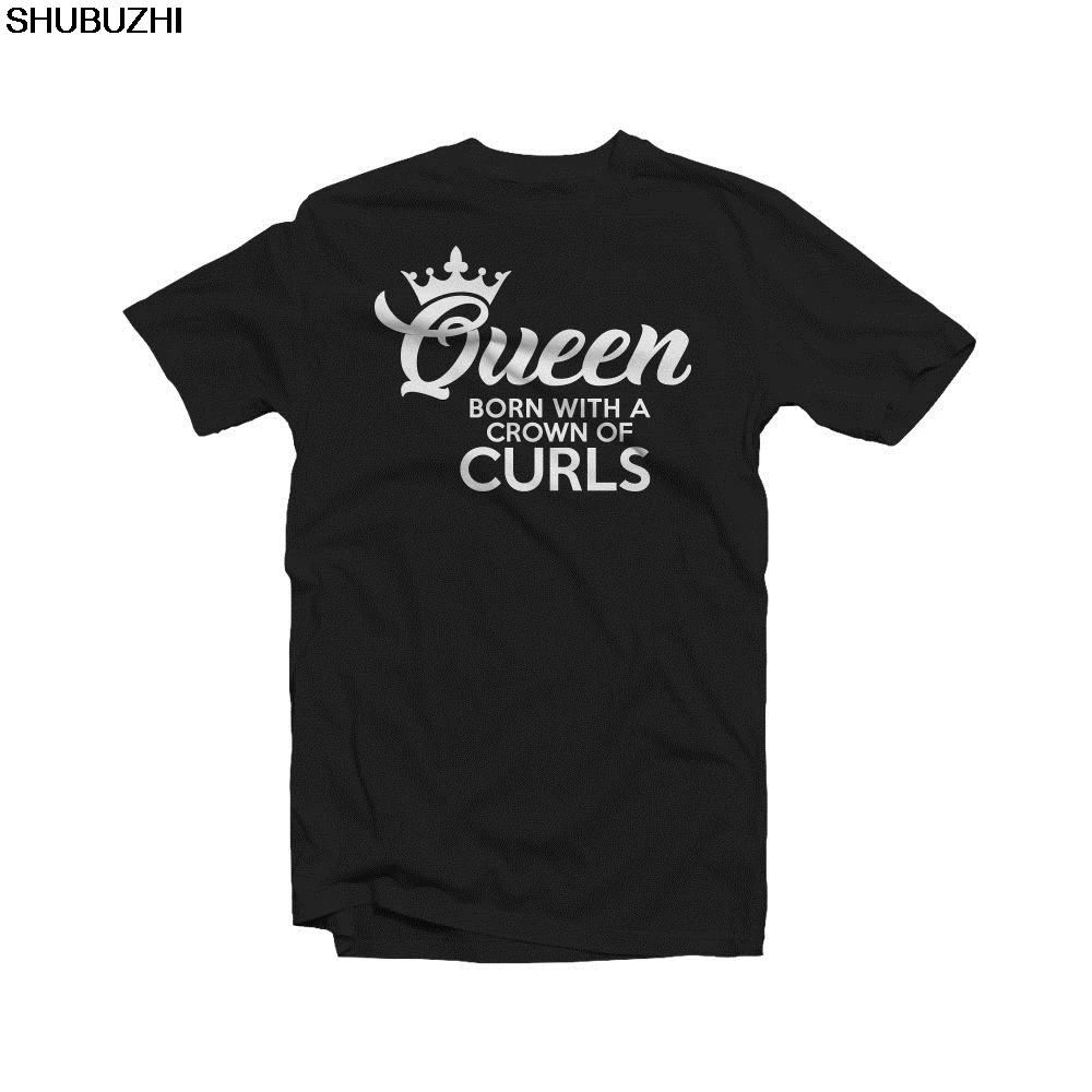 

Queen Born with a Crown of Curls T- Shirts Natural Afro Long Hair Dreadlocks Fashion Style Men Tee,Cotton Classic tee sbz3246