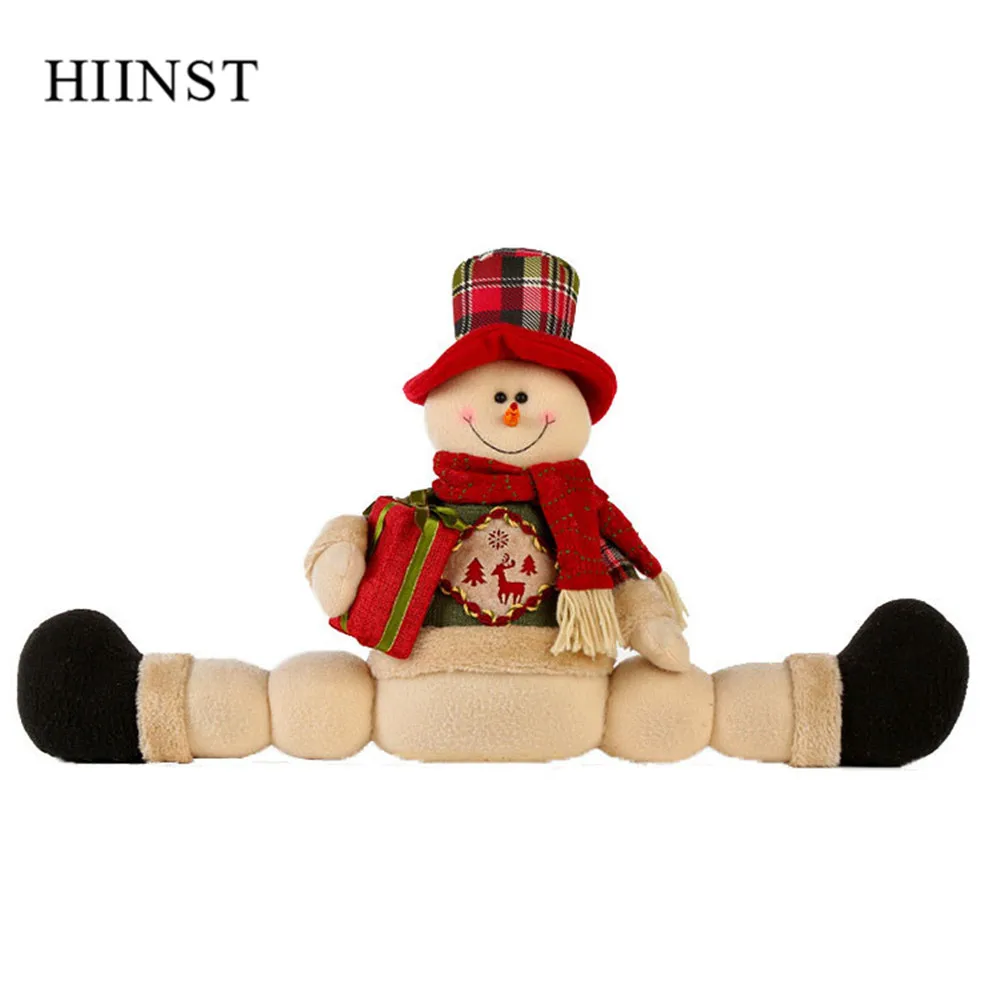 HIINST, Рождественский Декор, детские игрушки, пробка, снеговик, Санта Клаус, большая кукла, орнамент, подвески для детей, подарок, милая хлопковая кукла - Цвет: Хаки
