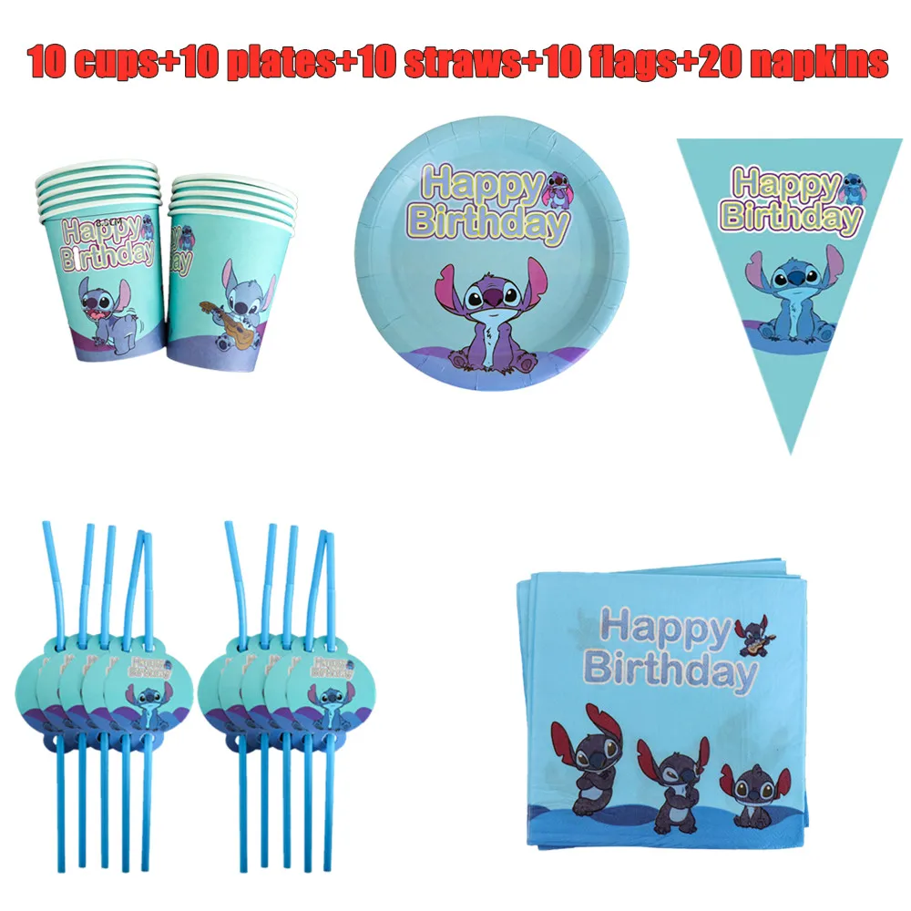 Disney Stitch Design decorazioni per feste di compleanno tovaglioli  bicchieri di carta piatti ragazzi ragazze Baby Shower articoli per la  tavola usa e getta - AliExpress