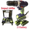 Electric Screwdriver Rechargeable Cordless Drill Lithium Battery Household Multi-function Double Speed Power Tools ► Photo 1/6