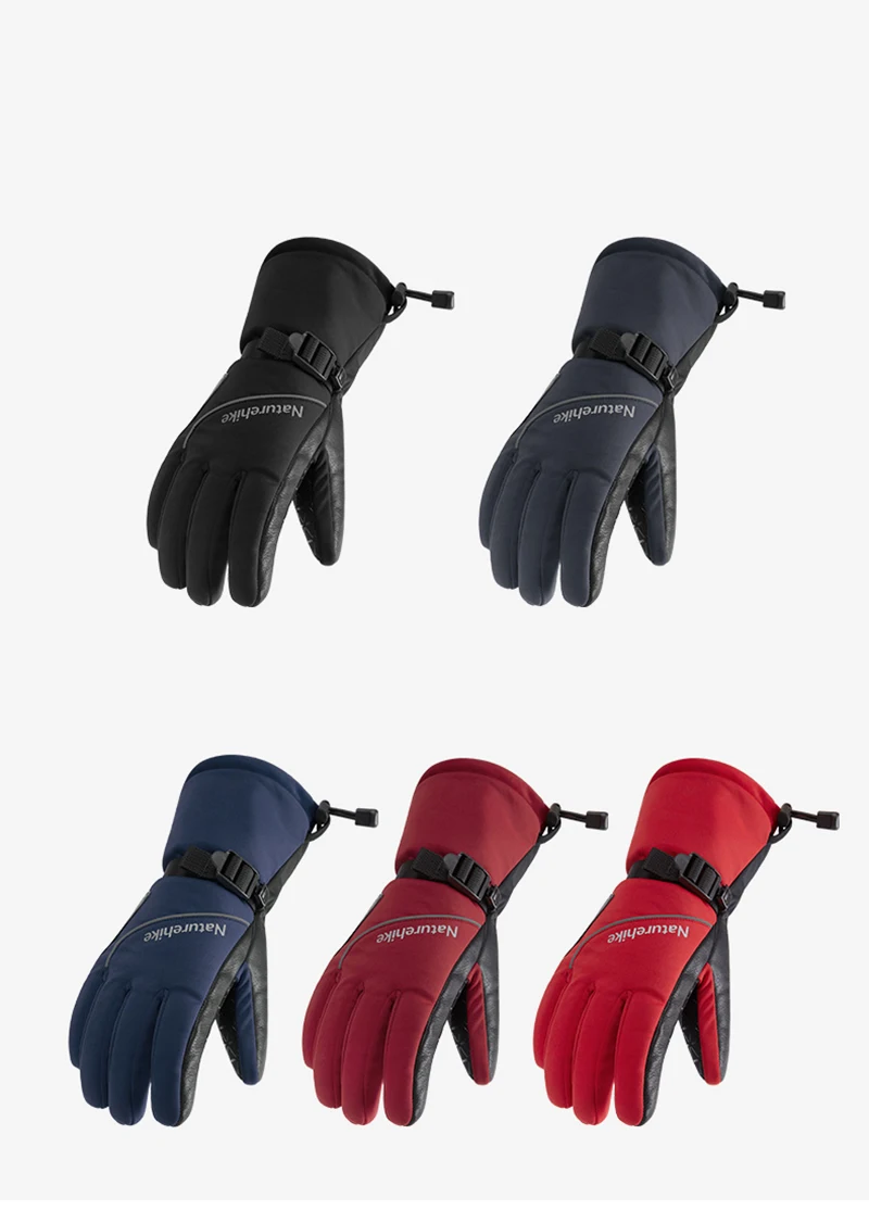 Naturehike Для женщин Для мужчин теплые Водонепроницаемый зимние 3M Thinsulate Подкладка для сноуборда перчатки на холодную погоду, Winterproof козлиная кожа зимние лыжные перчатки