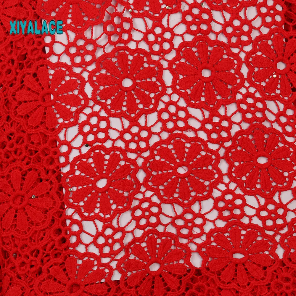 Африканская кружевная ткань, гипюр, кружевная ткань высокого качества, нигерийский шнур, французская кружевная ткань для свадебного платья, 5 ярдов YA3145B-1