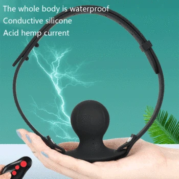 Electric Shock Mouth Gag Vibrators For Women Gag Ball BDSM Bondage Restraints Oral Open Mouth Plug Sex Toy for Women Accessories 3