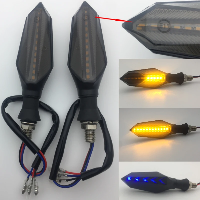 

2V General Motorcycle Driving Light LED Turn Signal Light Motorcycle Tail Stop Sequence Flow Flashing Light Indicator