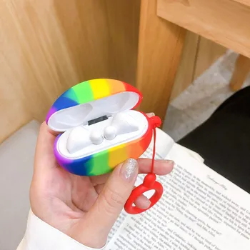 

For Huawei freebuds 3 case Fashion Gradient rainbow Headset silicon case funda for huawei Freebuds3 Pro Earphone case