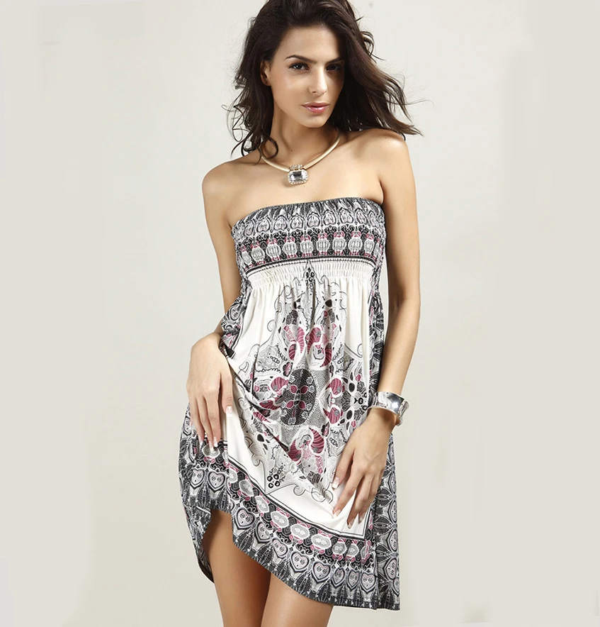 

Женское летнее платье-макси с открытыми плечами и высокой эластичностью