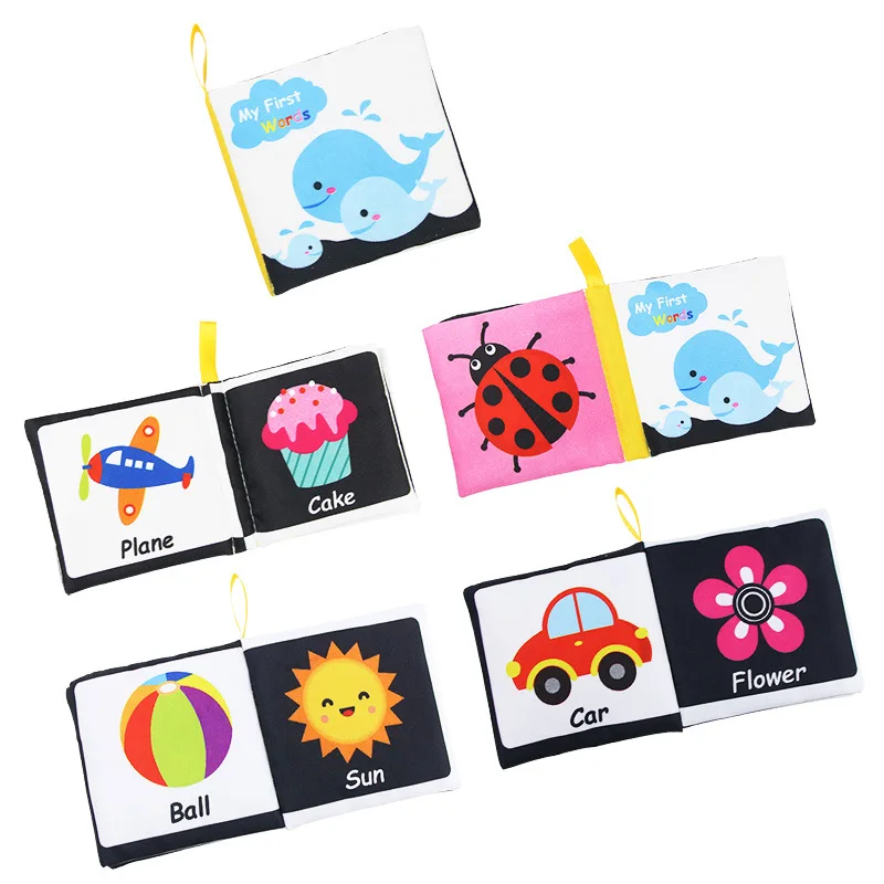 Montessori Baby Toys Educational FlashCard High Contrast Visual Stimulation Learning Sensory Toy Paper Education Flash Card Game 30