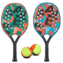 2021 Adult Beginner Glass Fiber Beach Tennis Paddle Racket Soft EVA Face Raqueta With Bag Unisex Equipment Padel