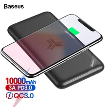 Baseus Qi Беспроводное зарядное устройство, внешний аккумулятор 10000 мАч, 18 Вт, быстрая Беспроводная зарядка, повербанк для iPhone, samsung, Xiaomi Baseus Qi Беспроводное зарядное устройство, внешний аккумулятор 10000 мАч, 18 Вт, быстрая Беспроводная зарядка, повербанк для iPhone, samsung, Xiaomi