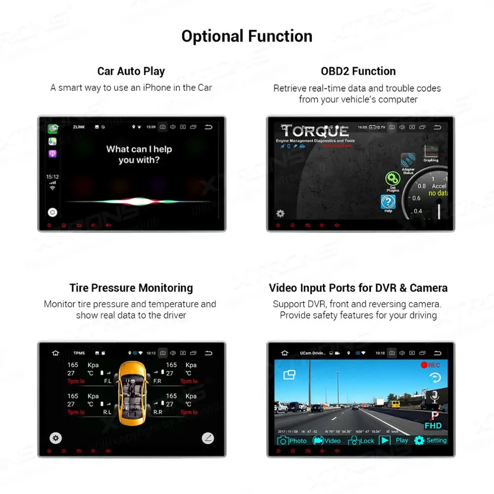 XTRONS 2 Din 10,1 ''Android 9,0 PX5 Восьмиядерный Универсальный Автомобильный DVD Радио стерео плеер gps навигация OBD FM DAB wifi USB Bluetooth