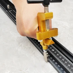 Profissional cortador de vidro à mão portátil cortador de telha de diamante dois em um conjunto de ferramentas com funções de corte e separação