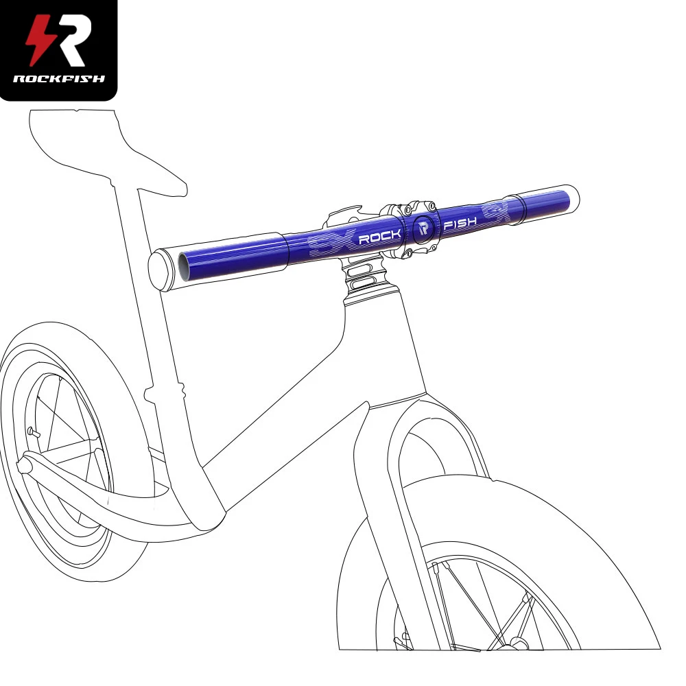 Rockfish RSX-101X Pure Color Racing Kids Bike T700 Carbon Fiber Trolley Balance Lightweight Straight Handlebar 440mm | Спорт и