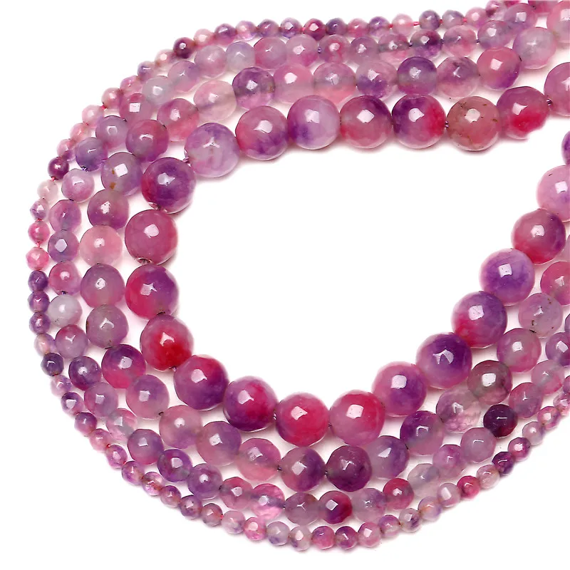 

Natural Stone Faceted Beads for Jewelry Making Round Loose Beads 6 8 10 12 MM Pick Size
