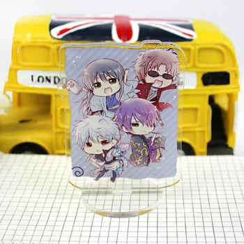 

Gintama Display Stand Plate Anime Cartoon Figure Sakata Gintoki Kagura Stand Holder Model Best Friend Christmas Days Gift