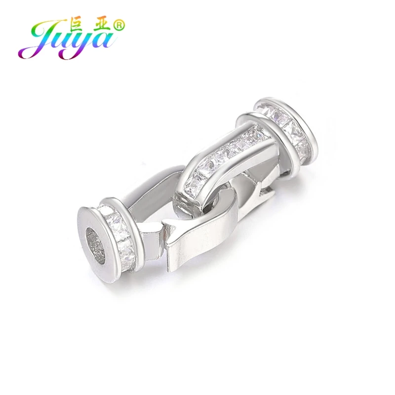 White Gold Juya DIY Ювелирные изделия из жемчуга застежка аксессуары застежка застежки для натуральных камней жемчуг рукоделие Изготовление ювелирных изделий - Цвет: White Gold