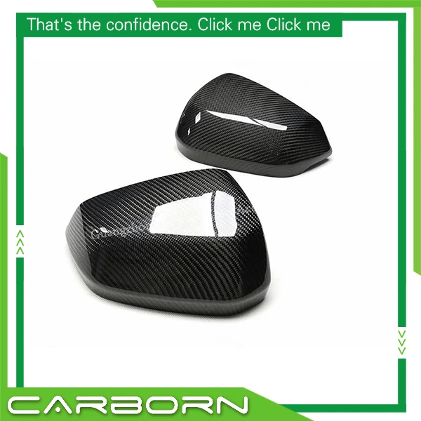 For Audi RS5 2018 Up Auto Mirror Cover Cap ABS+Carbon Fiber With Side Assist