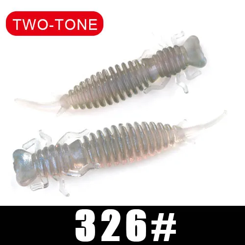 FTK Larva мягкие приманки 50 мм 76 мм 89 мм червь силиконовый бас Щука Swimbait джиггинг запах Аттрактант приманки искусственные приманки для рыбалки - Color: 326
