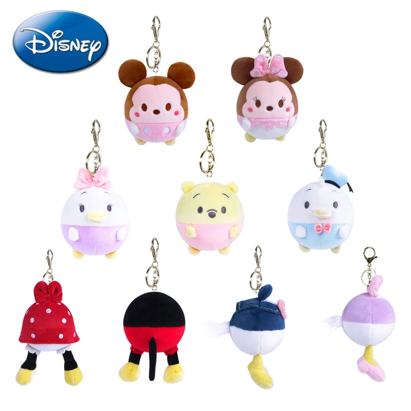 

Genuine Disney Kawaii Plush Ball Keychain Pendant Doll Mickey Mouse Minnie Donald Duck Daisy Winnie the Pooh Fashion Plush Toys
