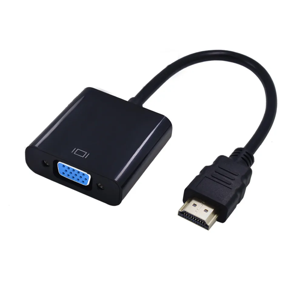 

High Quality HDMI To VGA Adapter Male To Famale Converter Adapter 1080P Digital To Analog Video Audio for PC Laptop Tablet
