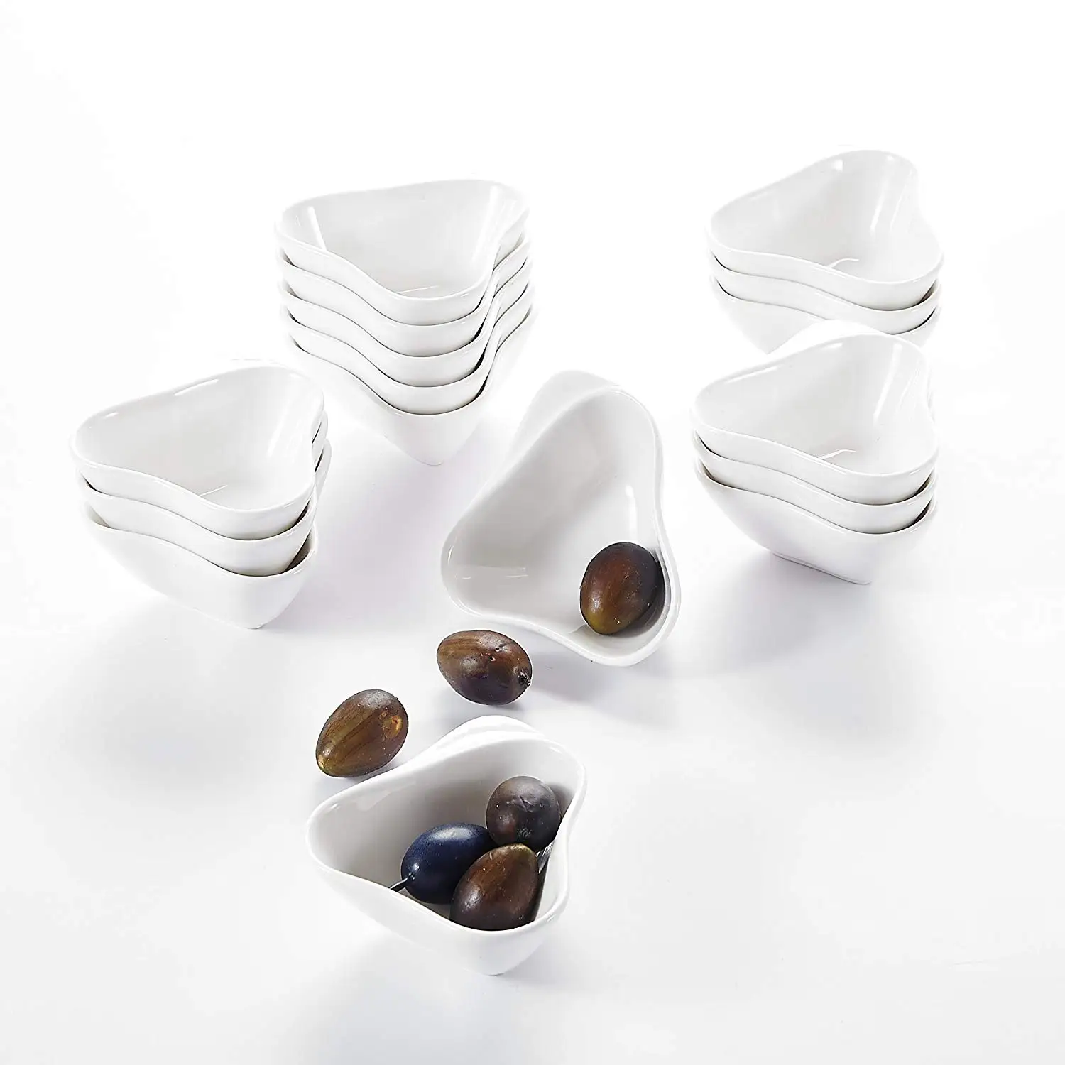 MALACASA 16-Piece 3 "Мини Ramekins цвета слоновой кости белый фарфор суфле чашка закуска