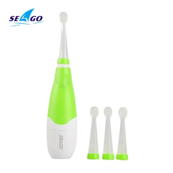 

SEAGO EK1 Child Baby Sonic Electric Toothbrush Intelligent Vibration with LED Light Brush Heads Smart Reminder for Baby