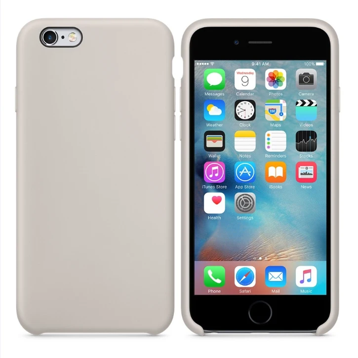 Официальный силиконовый чехол для iPhone 5 SE 6s 7 8 Plus, жидкий чехол с логотипом для Apple iPhone XS Max XR 11pro MAX, чехол с логотипом - Цвет: Stone