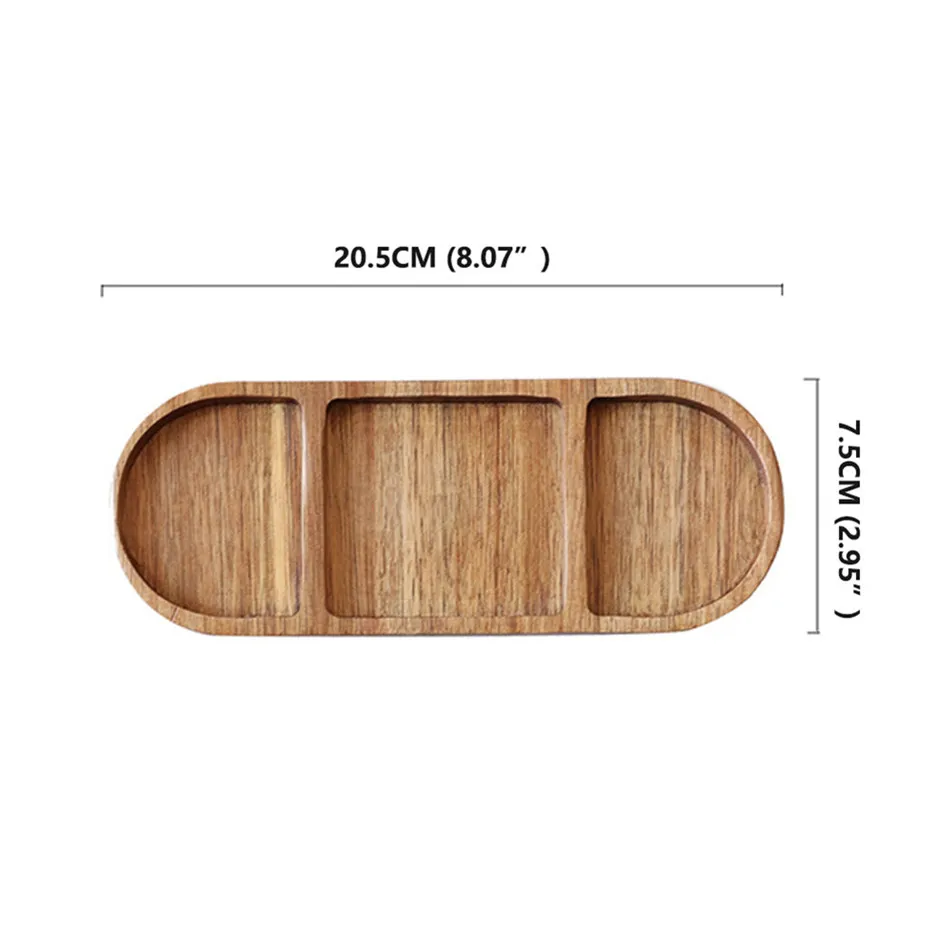 Чайный поднос контейнер пищевая тарелка деревянная фруктовые блюда ретро десерт