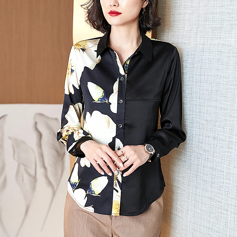 60% Silk Womens Tops And Blouses High Quality