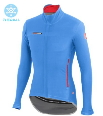 Зимние Термальность флис Castelli Gabba 2 майки с длинным рукавом для велоспорта JerseyBicycle Костюмы спортивной Ropa Ciclismo велосипед одежда