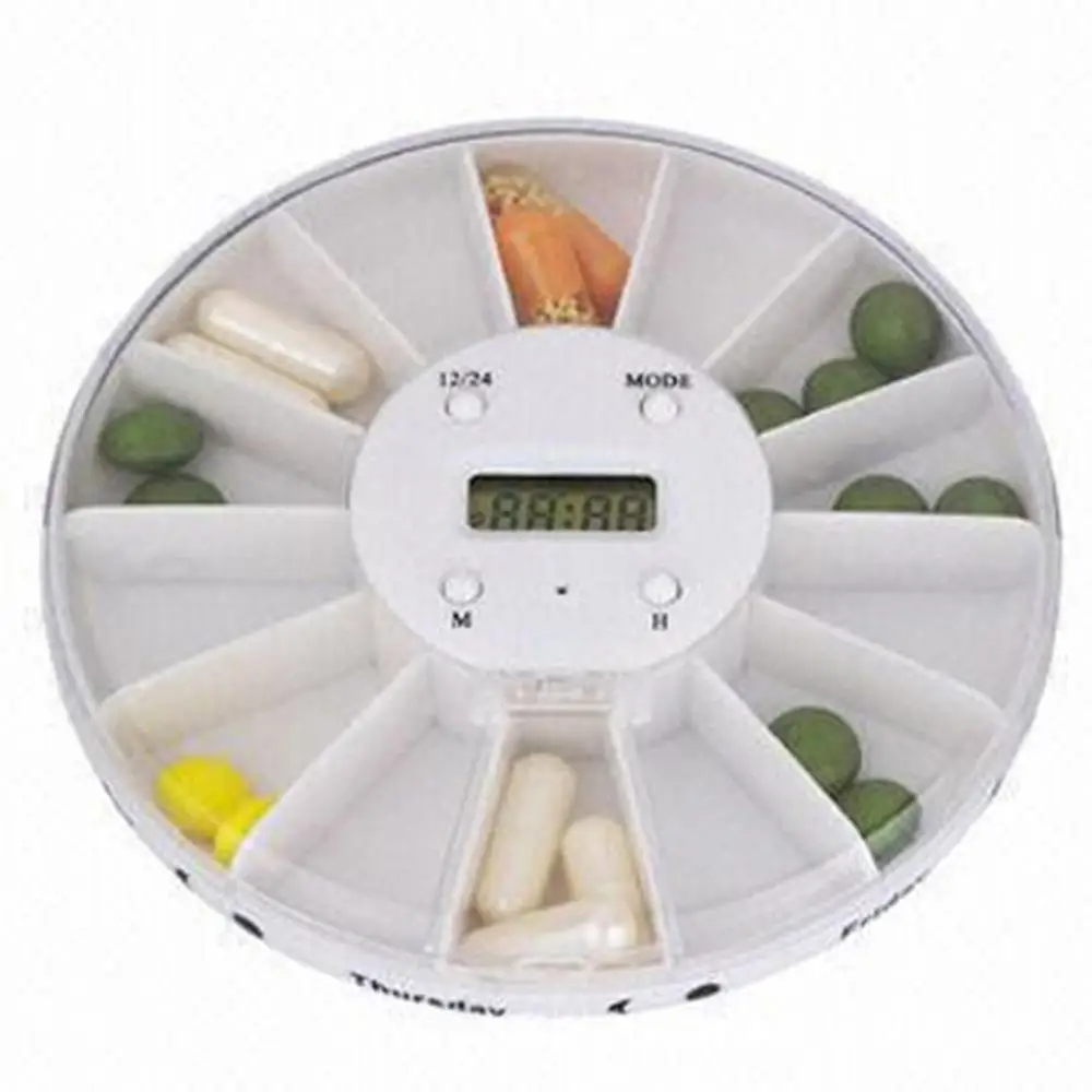 Seven Days Drug Storage Package Travel Portable Mini Pill Box Creative Intelligent Timer Medicine Reminder