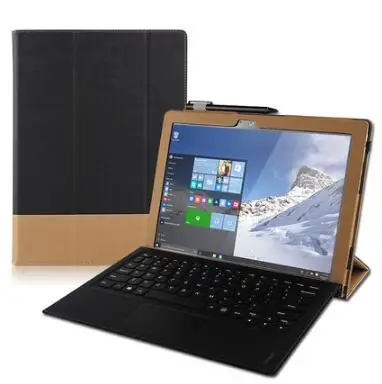 Защитный чехол для Miix5 Pro, кожаный чехол Miix 720 12,2 дюймов, чехол для планшетного ПК - Цвет: Black