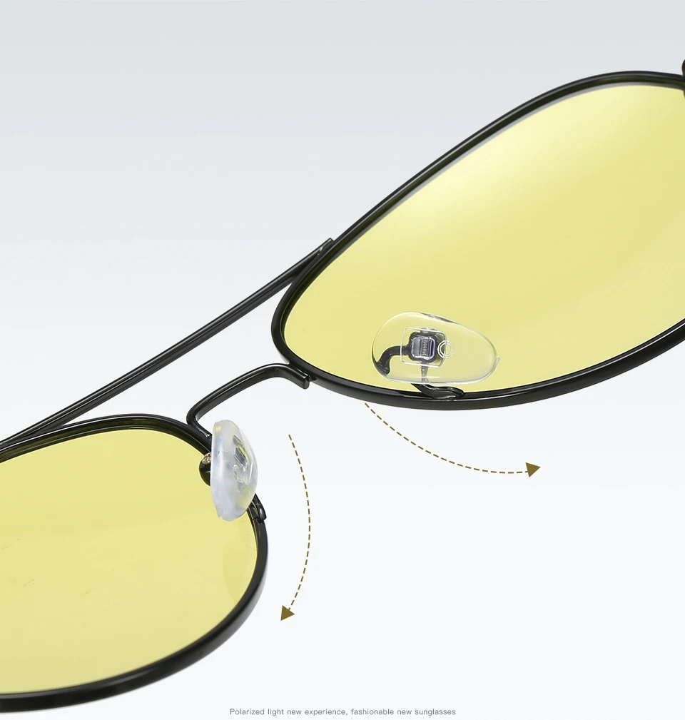 VCKA поляризованные фотохромные солнцезащитные очки в стиле пилота, очки ночного видения для вождения, меняющие цвет, UV400, мужские и женские очки