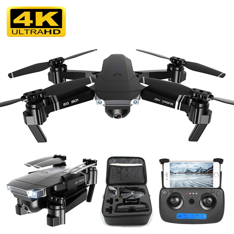 SG901RC Дрон 4K Квадрокоптер с WiFi FPV двойная камера оптический поток складной селфи