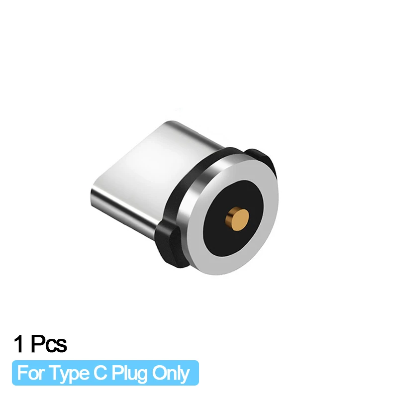 Светодиодный светящийся струящийся Магнитный зарядный кабель светящееся освещение Быстрая зарядка Micro usb type C для iPhone Android Phone USBC провод шнур - Цвет: Only Plug For Type C