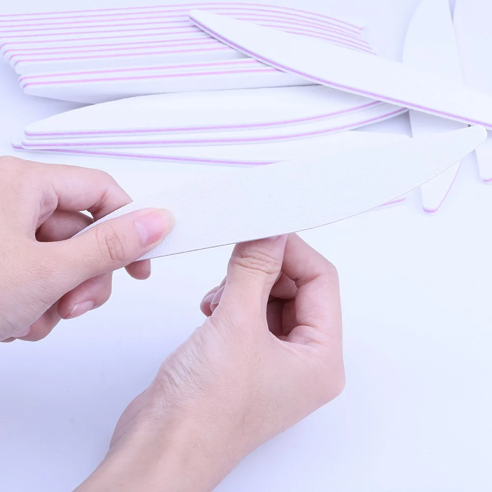 50 шт. профессиональная пилка для ногтей буферный блок белый лист ивы стиль для УФ-гель для дизайна ногтей лаковый файл наждачный Маникюр Инструменты Fil