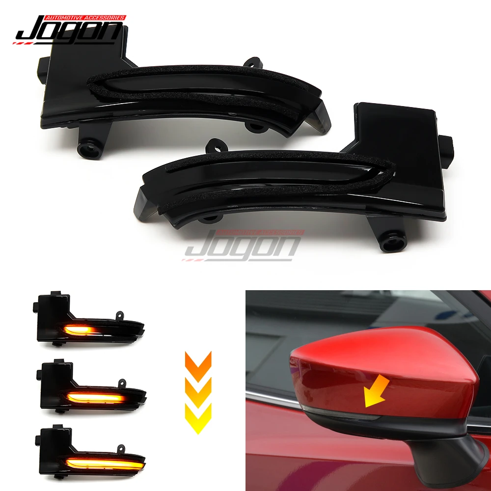 

Для Mazda 3 Axela, Mazda 6 Atenza 2017, 2018, черный светодиодный Динамический указатель поворота, последовательный индикатор бокового зеркала светильник Па