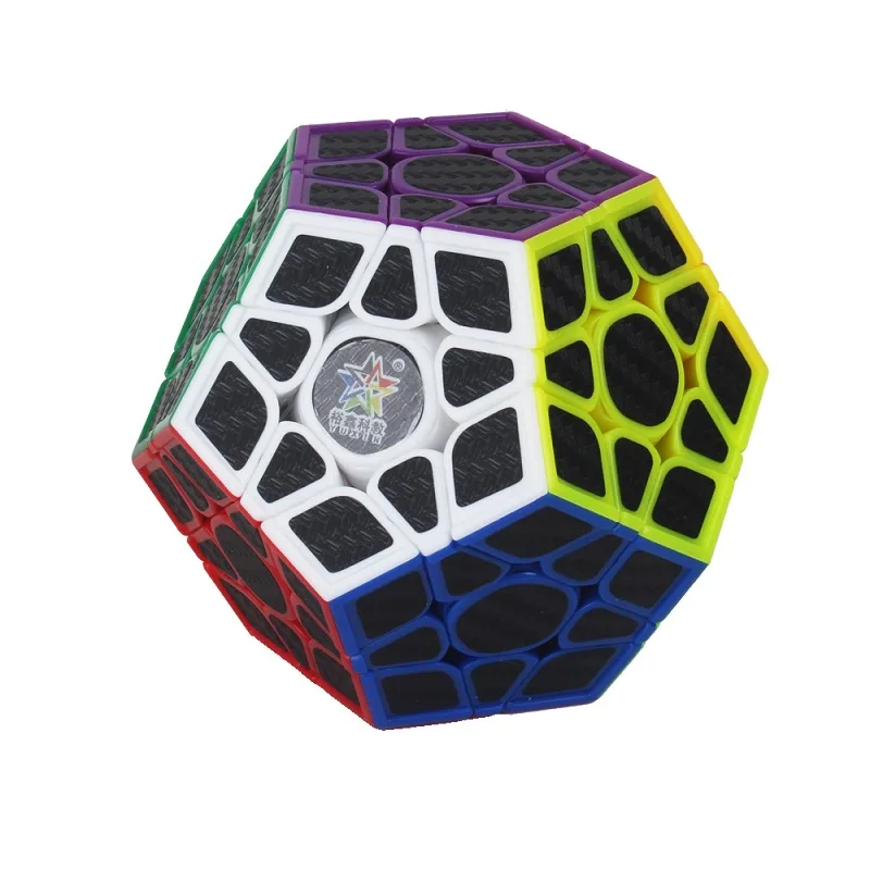 YUXIN профессиональная наклейка из углеродного волокна, магические кубики Megaminx, кубики-головоломки, развивающие игрушки, детские подарки