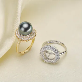 

Fashion and Simple Semi Mount Findings Bases Blanks Base Adjustable Ring Setting Parts Fittings Charm Accessories Silver/Gold